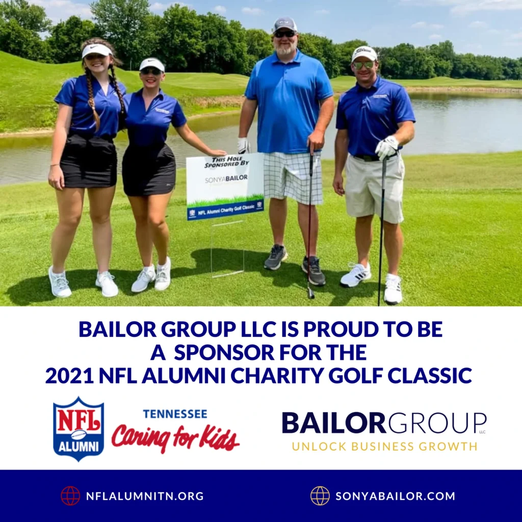 Bailor Group LLC is Proud to be a Sponsor of the 2021 NFL Alumni Charity Golf Classic